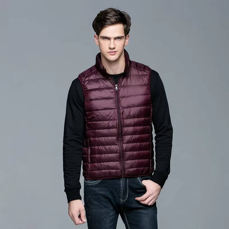 TrendAura Men's Lightweight Packable Down Vest for Travel and Everyday Winter Outerwear