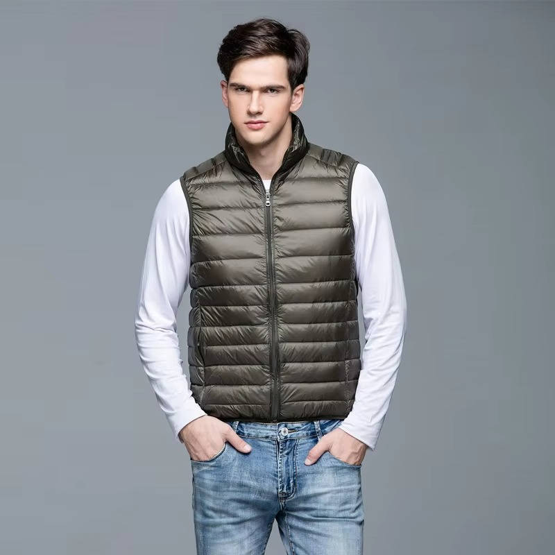 TrendAura Men's Lightweight Packable Down Vest for Travel and Everyday Winter Outerwear