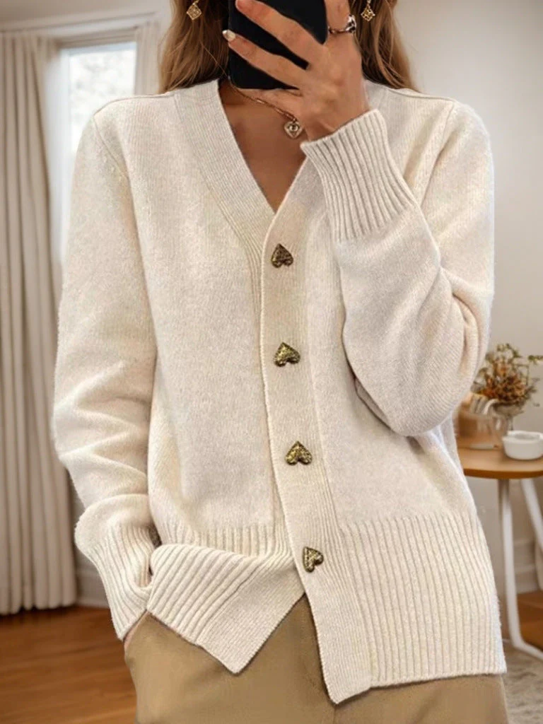 Chloé Soft V Neck Cardigan Wool Blend For Women Refined Warmth And Effortless Chic