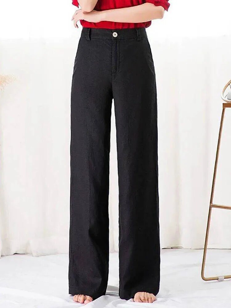 Naomi Linen Wide Leg Pants for Women Effortless Airy Comfort for Beach and Casual Days