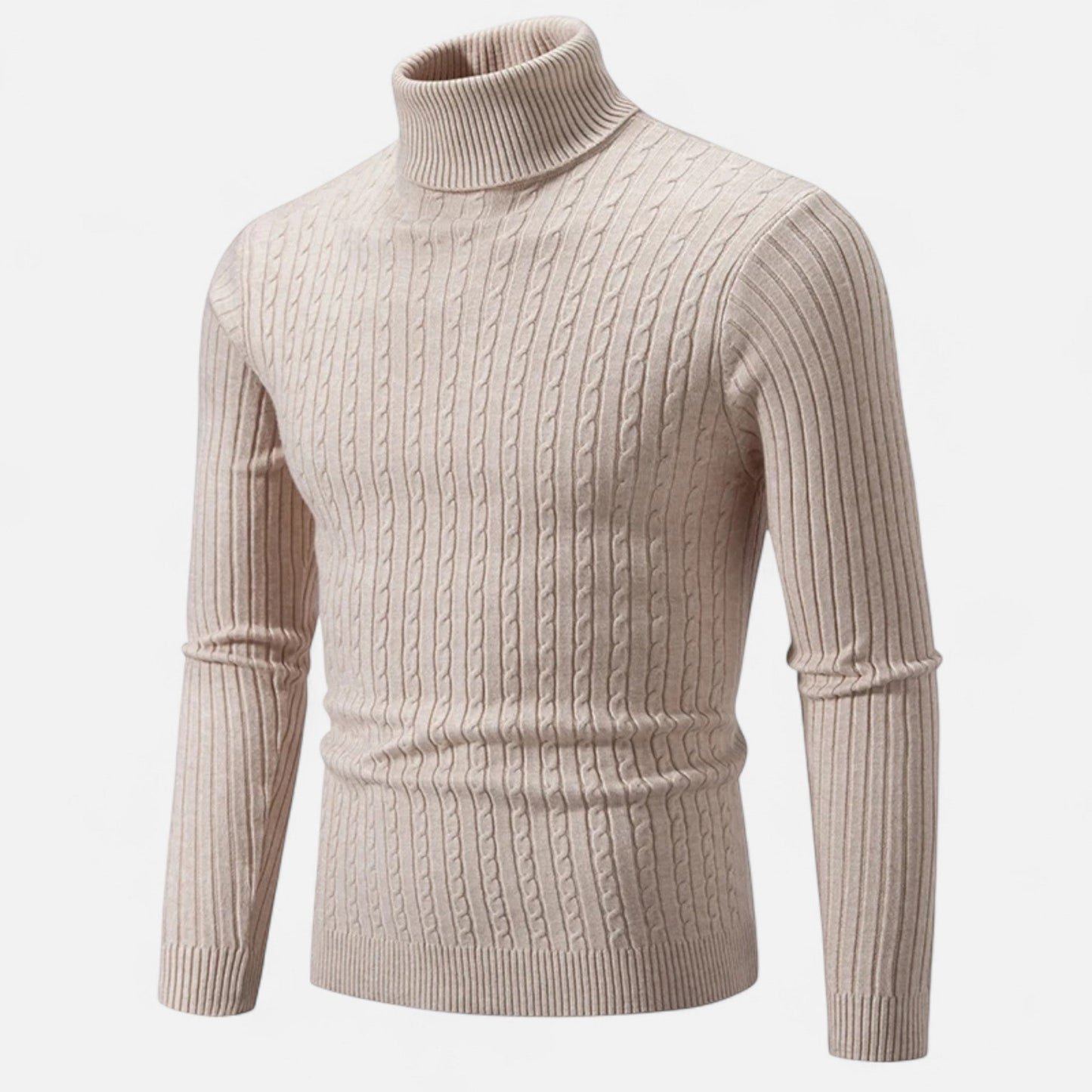 Ancient World | Men's Solid Knit Turtleneck Sweater