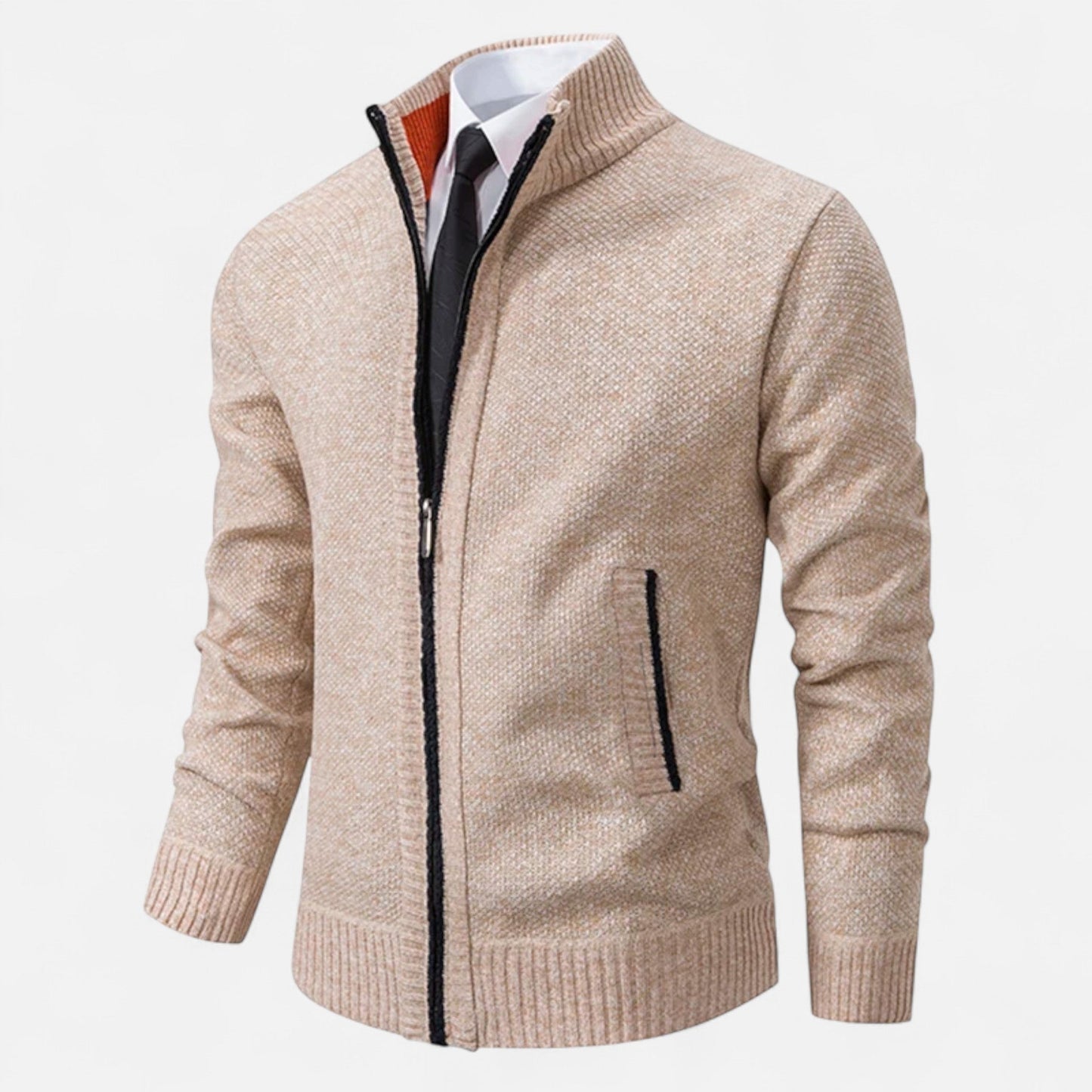 Ancient World | Men's Fleece Jacket with Zip and Stand-up Collar