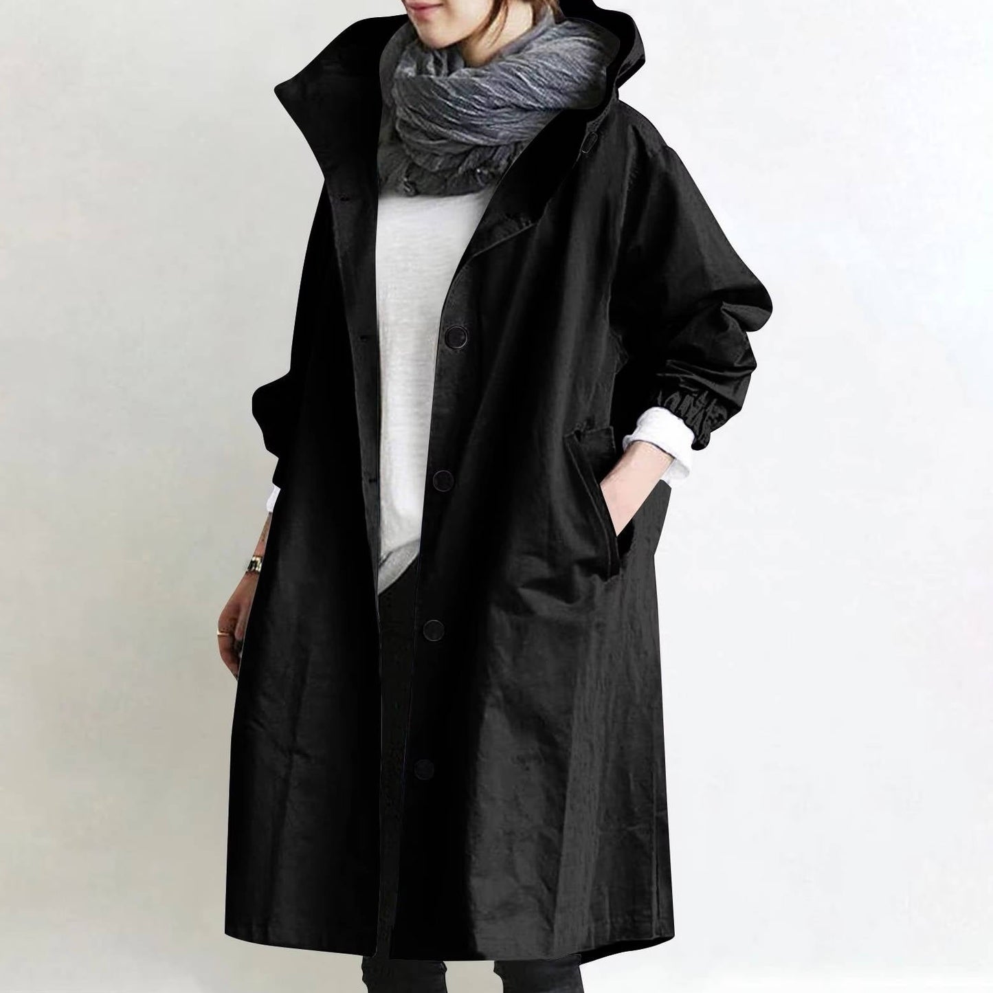 TrendAura Oversized Women's Waterproof Trench Coat - Ultra Dry Comfort With Modern Flattering Fit