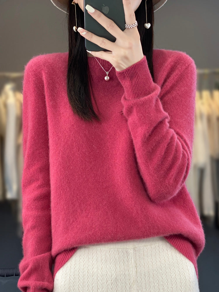 Pull Luxurious Jersey Sweatshirt For Women With Soft Warmth And Timeless Elegant Comfort