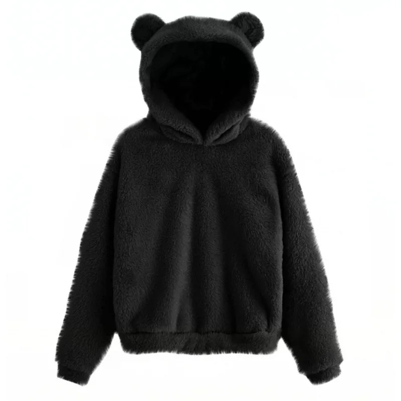 Women’s Hoodie – Fleece Fabric – Relaxed Fit – Pullover Style – Long Sleeve – Ear Hood