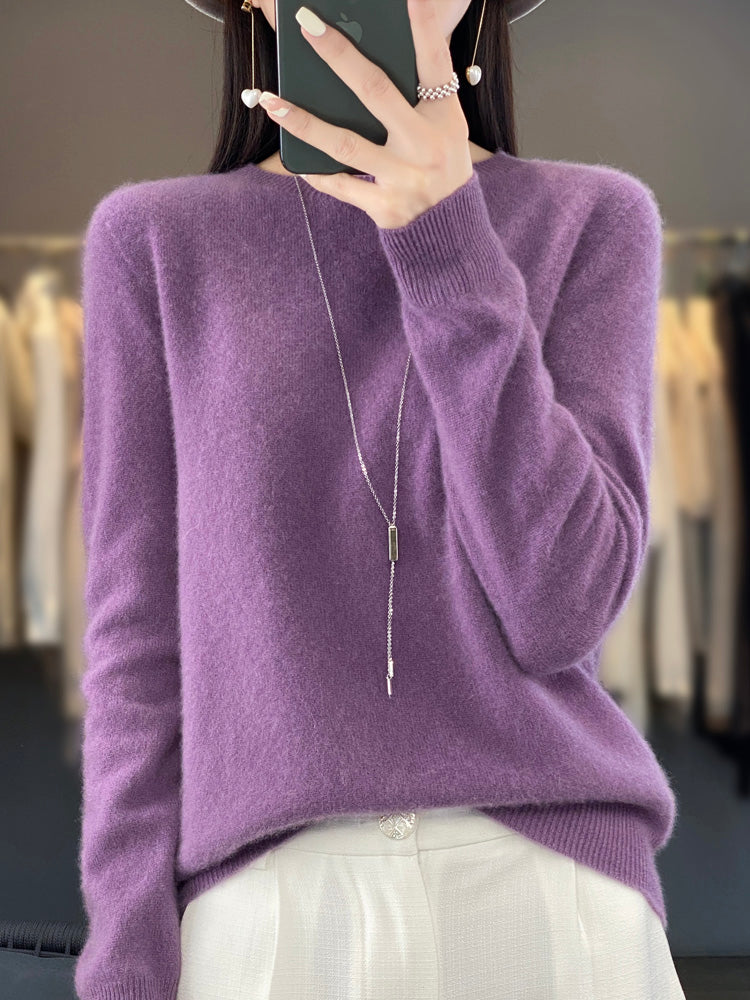 Pull Luxurious Jersey Sweatshirt For Women With Soft Warmth And Timeless Elegant Comfort