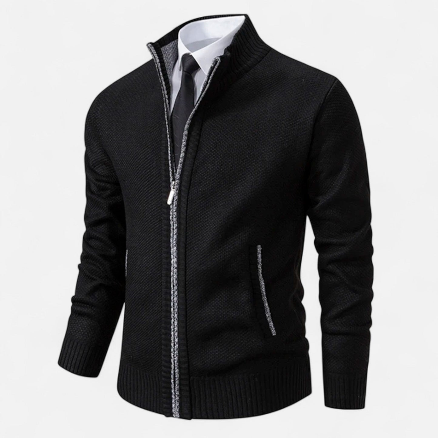 Ancient World | Men's Fleece Jacket with Zip and Stand-up Collar