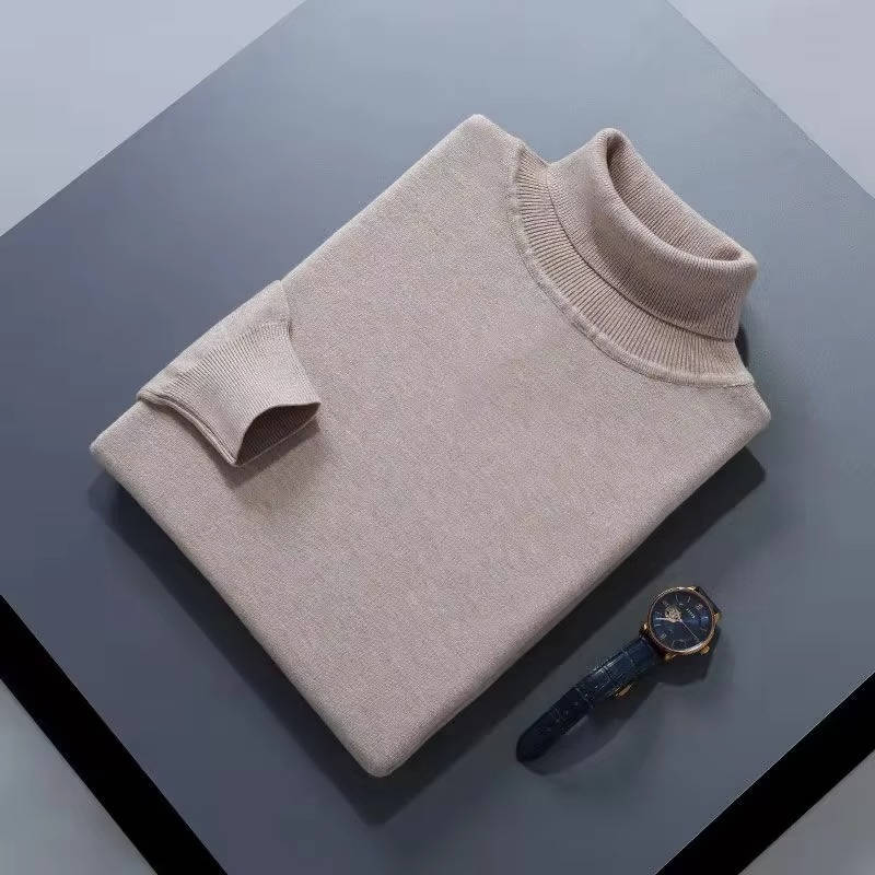 TrendAura Men's Cashmere Turtleneck Sweater Luxury Knit For Effortless Smart Casual Style