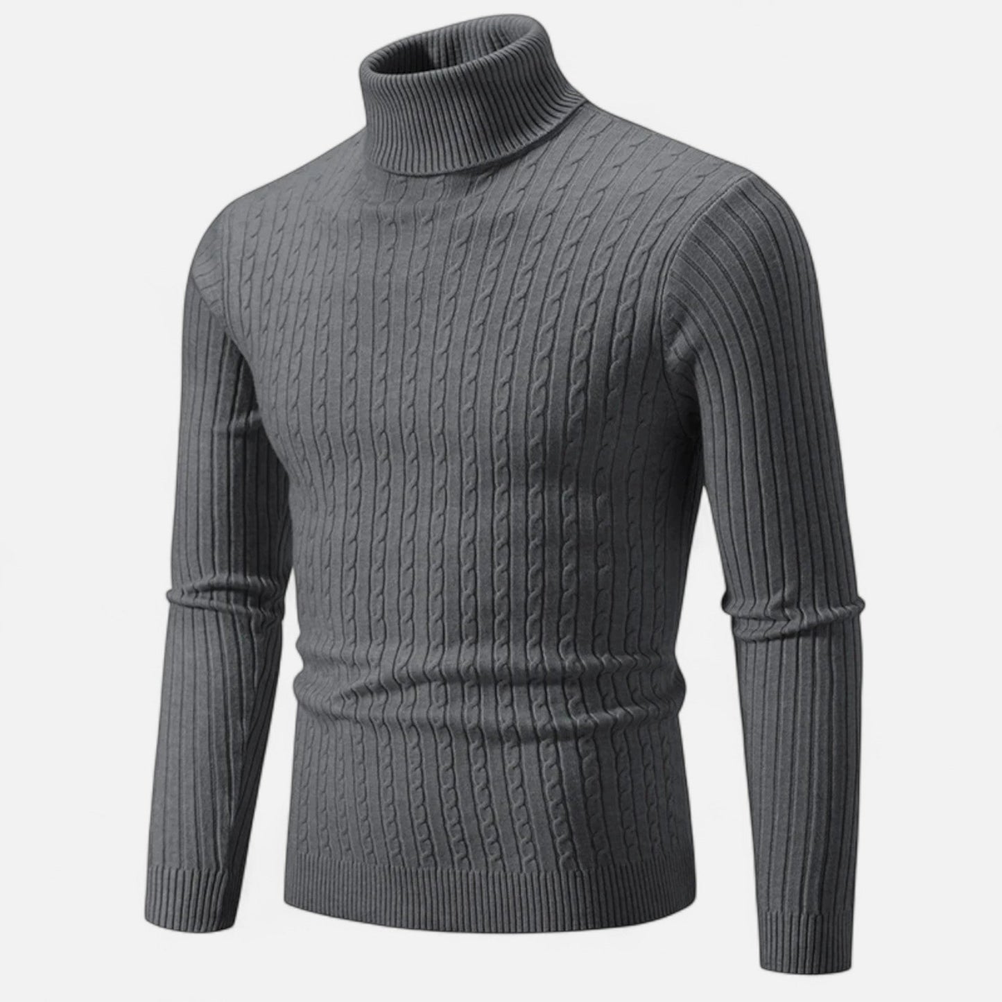 Ancient World | Men's Solid Knit Turtleneck Sweater