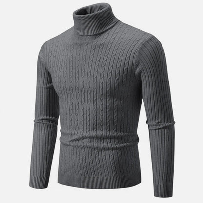 Ancient World | Men's Solid Knit Turtleneck Sweater