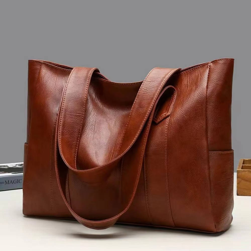 TrendAura Womens Vintage Tote Bag - Classic Spacious And Versatile For Work And Weekend