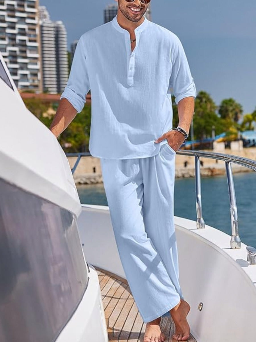 Victor | Men's 2-piece Linen-Cotton Set for Summer Style