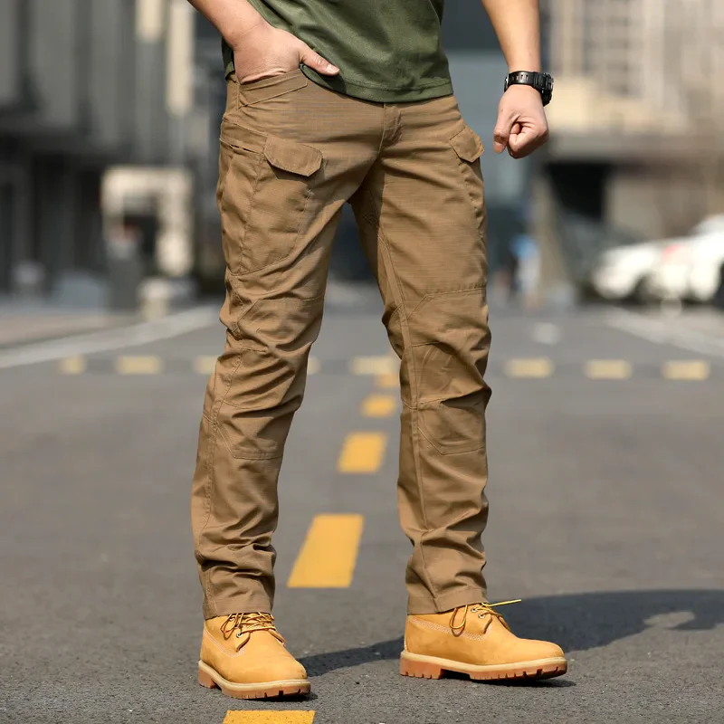 Men's Cargo Pants Relaxed Fit Cotton Comfort Multi Pocket Utility Design By TrendAura