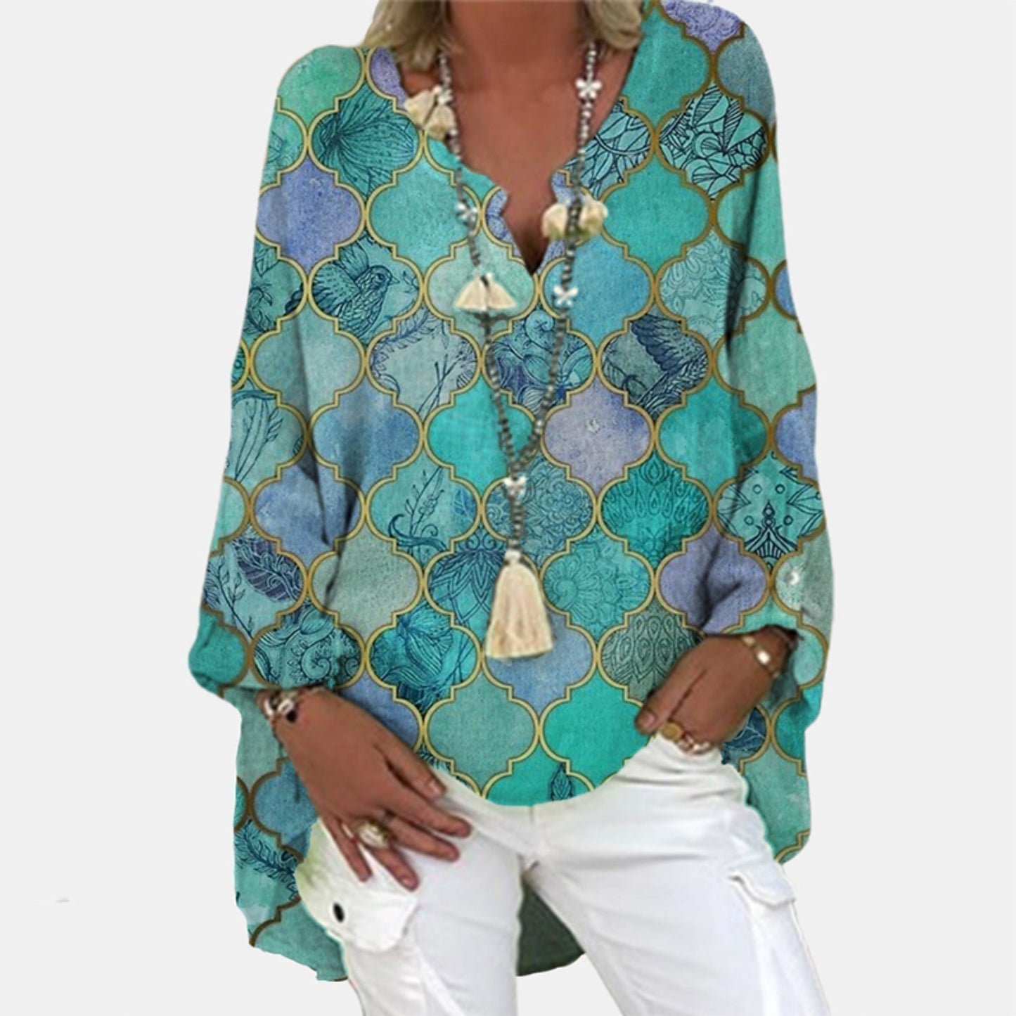 Natalia Linen Blouse For Women Breathable Lightweight Comfort Elegant Cut Timeless Style
