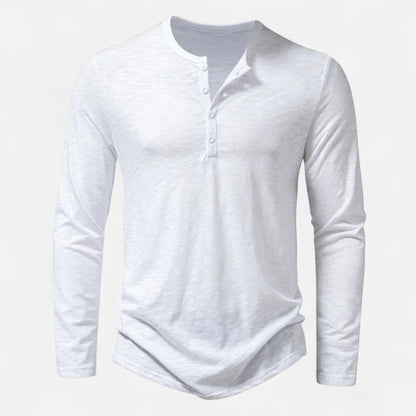 Ancient World | Men's Henley Long Sleeve Cotton Slim Fit