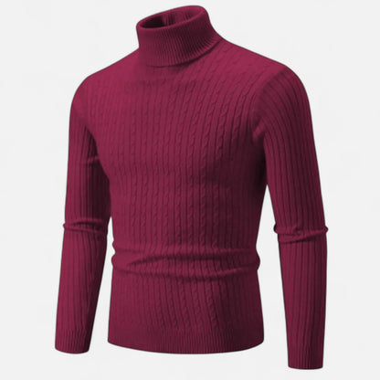 Ancient World | Men's Solid Knit Turtleneck Sweater