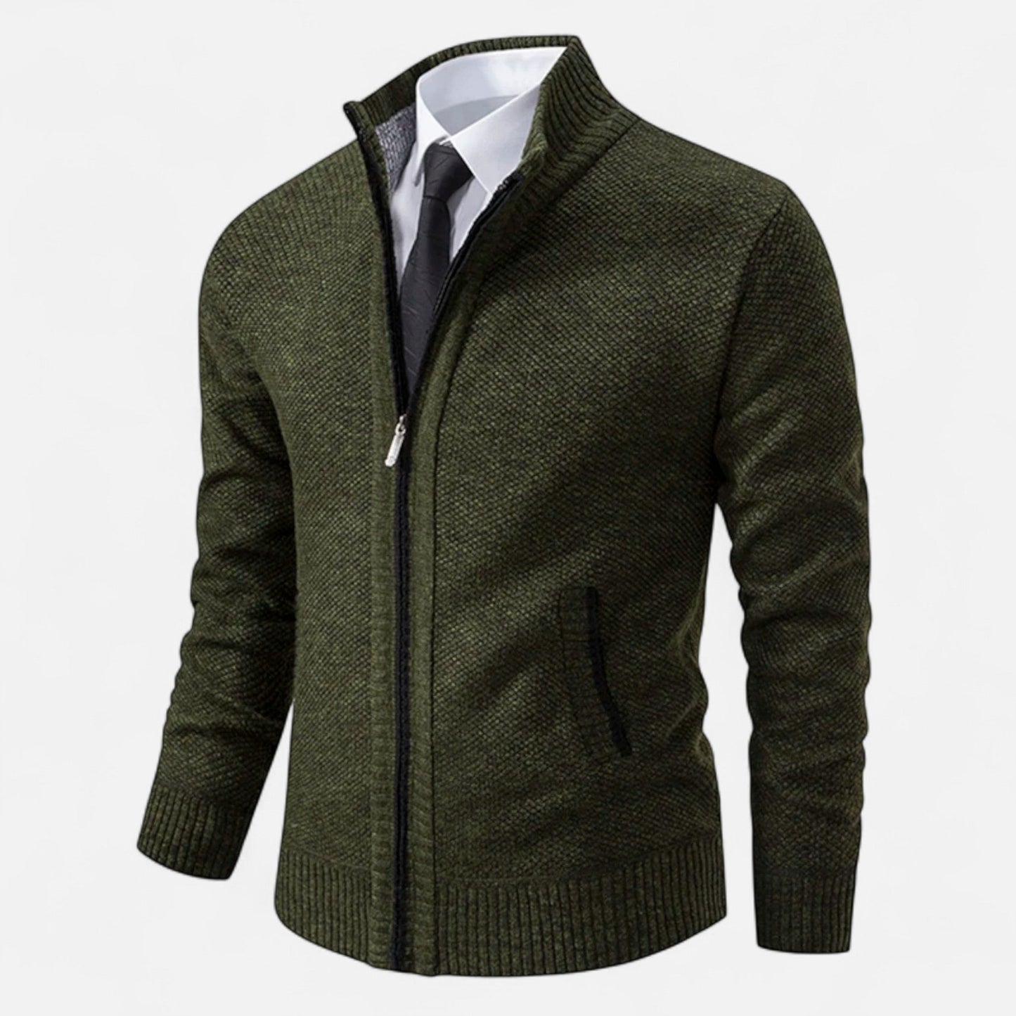 Ancient World | Men's Fleece Jacket with Zip and Stand-up Collar
