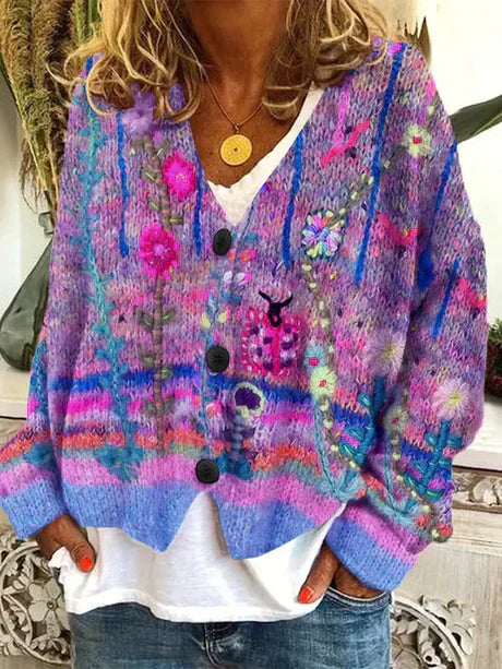 Octani Retro Cardigan For Women Elegant Comfortable Sustainable Classic Autumn Wardrobe Essential