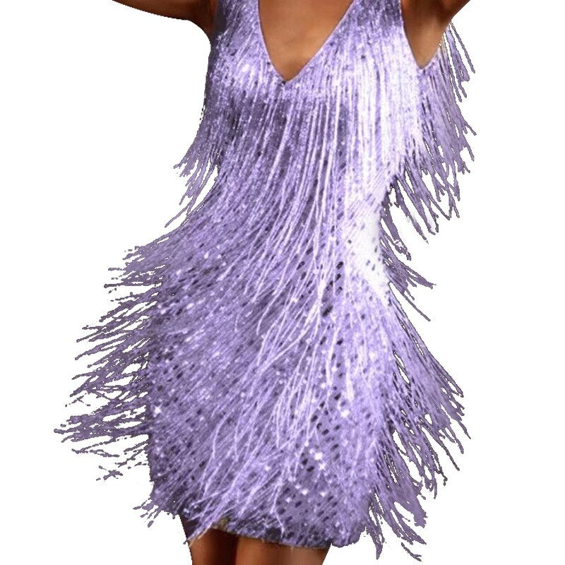 Women's Fringe Party Dress | Mini