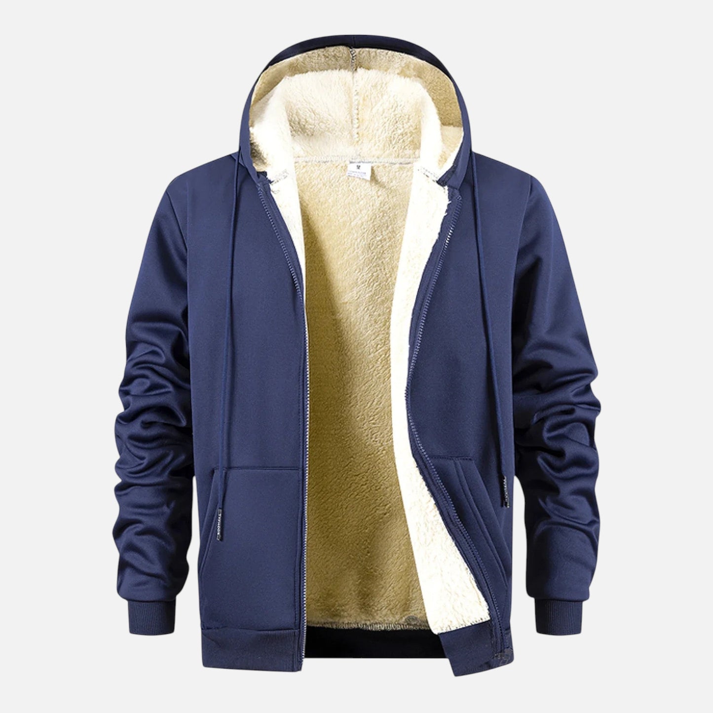 Ancient World | Men's Zip-Up Hoodie Jacket Lined with Fleece