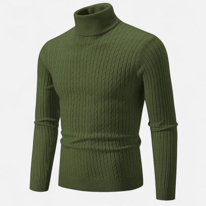 Ancient World | Men's Solid Knit Turtleneck Sweater