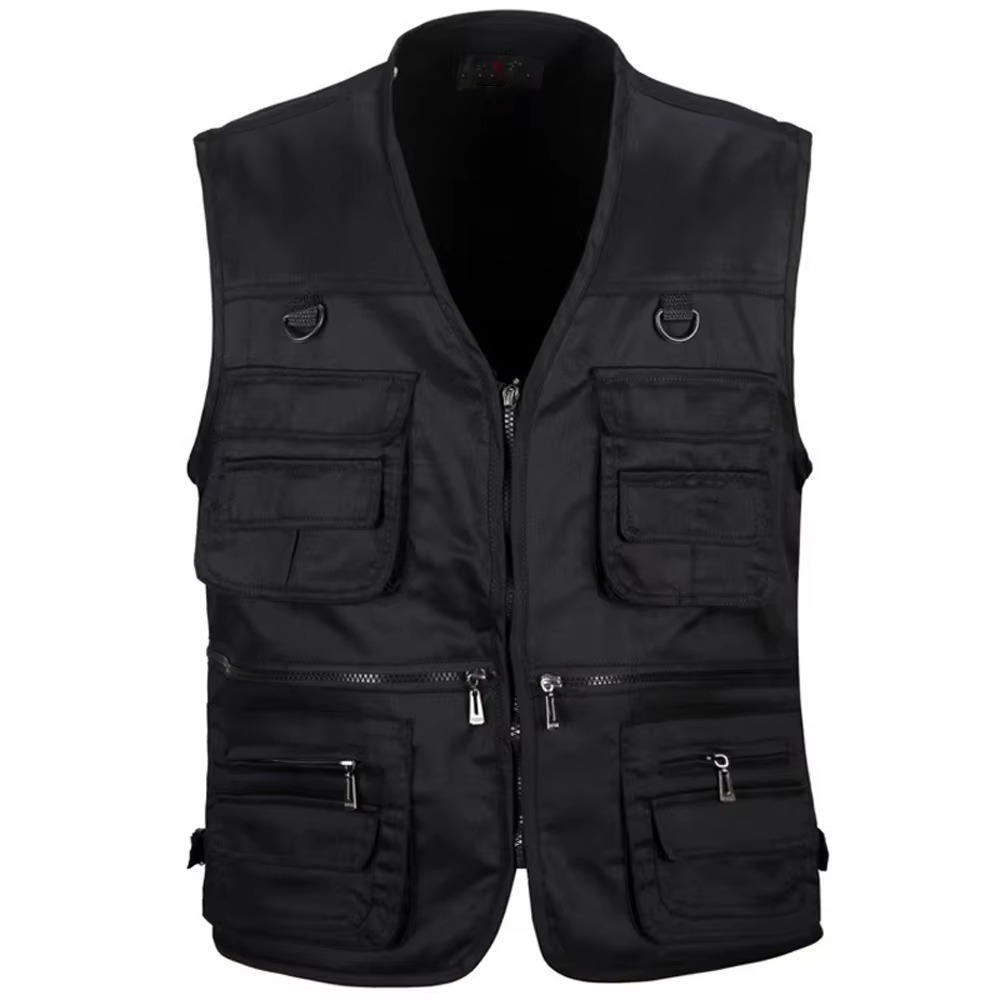 TrendAura Mens Multi Pocket Hiking Vest With Utility Pockets For Outdoor Adventure And Travel