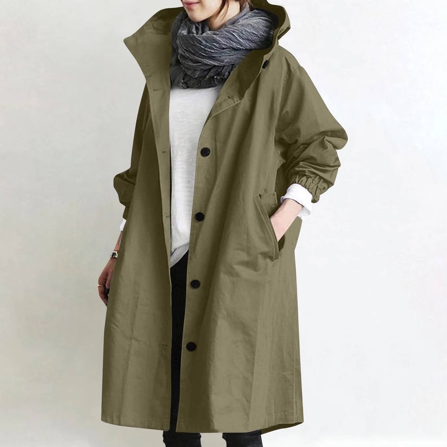 TrendAura Oversized Women's Waterproof Trench Coat - Ultra Dry Comfort With Modern Flattering Fit