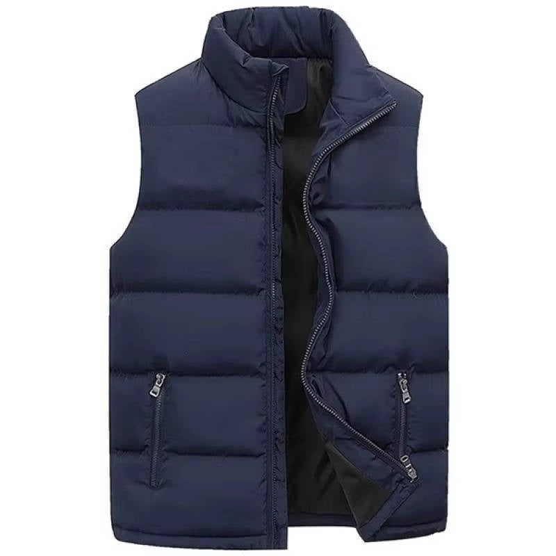 TrendAura Men's Puffer Vest Lightweight Insulated Vest With Stand Collar And Zipper Pockets