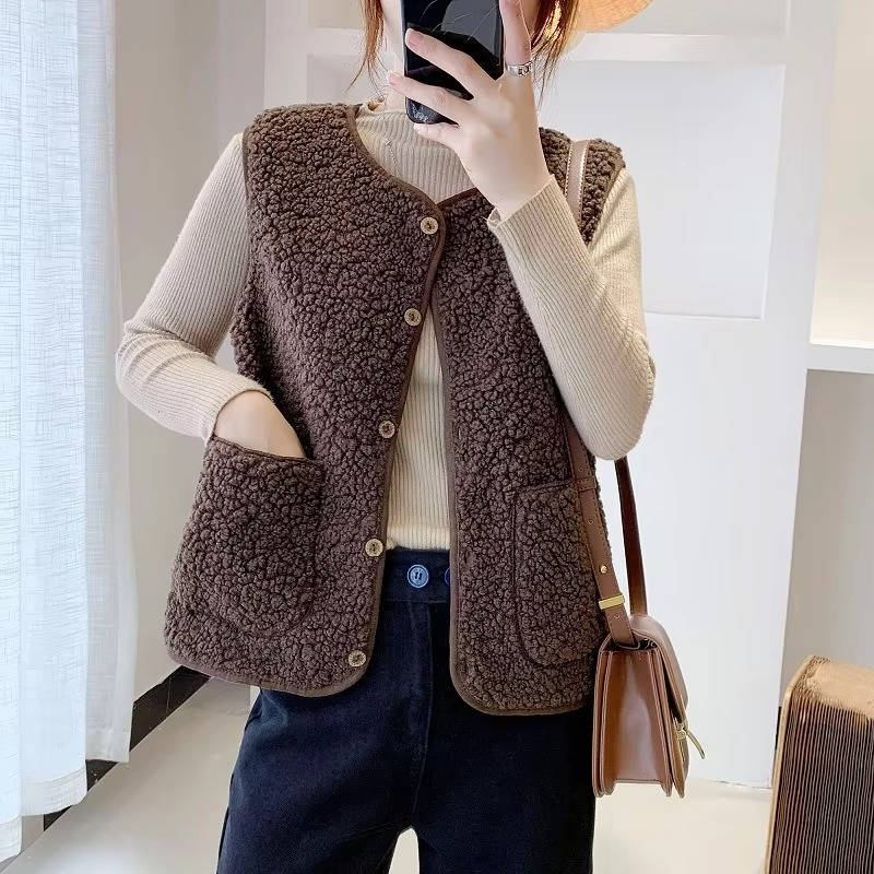 Womens Sherpa Vest Cozy Warmth And Effortless Layering For Women Stylish Outdoor Essential