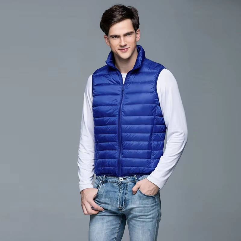 TrendAura Men's Lightweight Packable Down Vest for Travel and Everyday Winter Outerwear