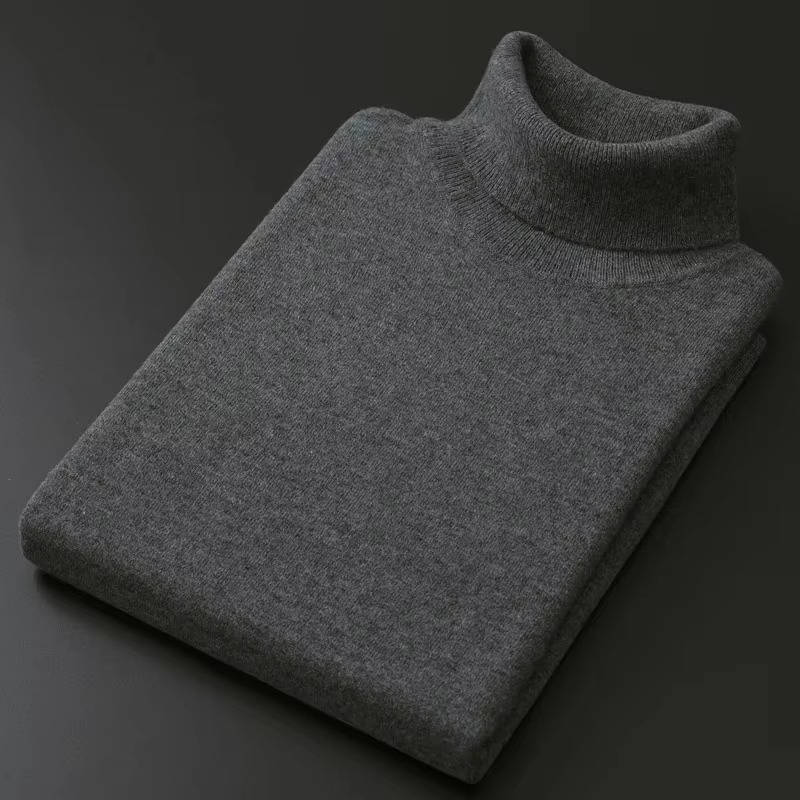 TrendAura Men's Cashmere Turtleneck Sweater Luxury Knit For Effortless Smart Casual Style