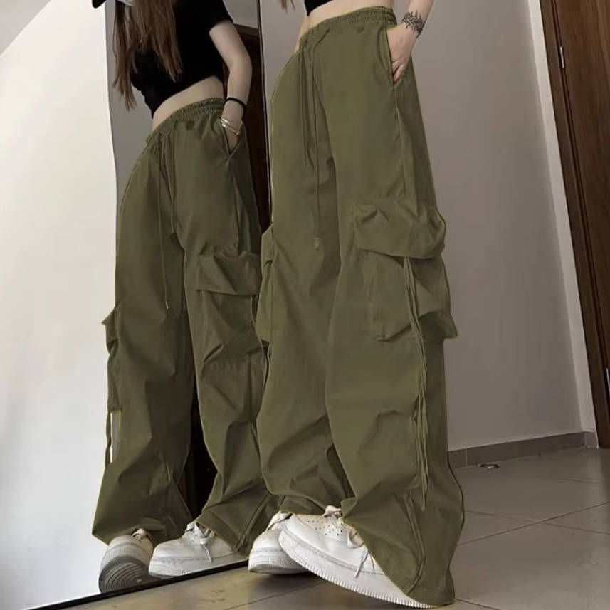 TrendAura Womens Baggy Pants With Pockets Ultra Comfortable All Day Loose Fit Cargo Trousers