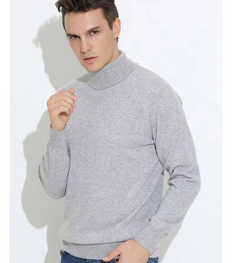 TrendAura Men's Cashmere Turtleneck Sweater Luxury Knit For Effortless Smart Casual Style