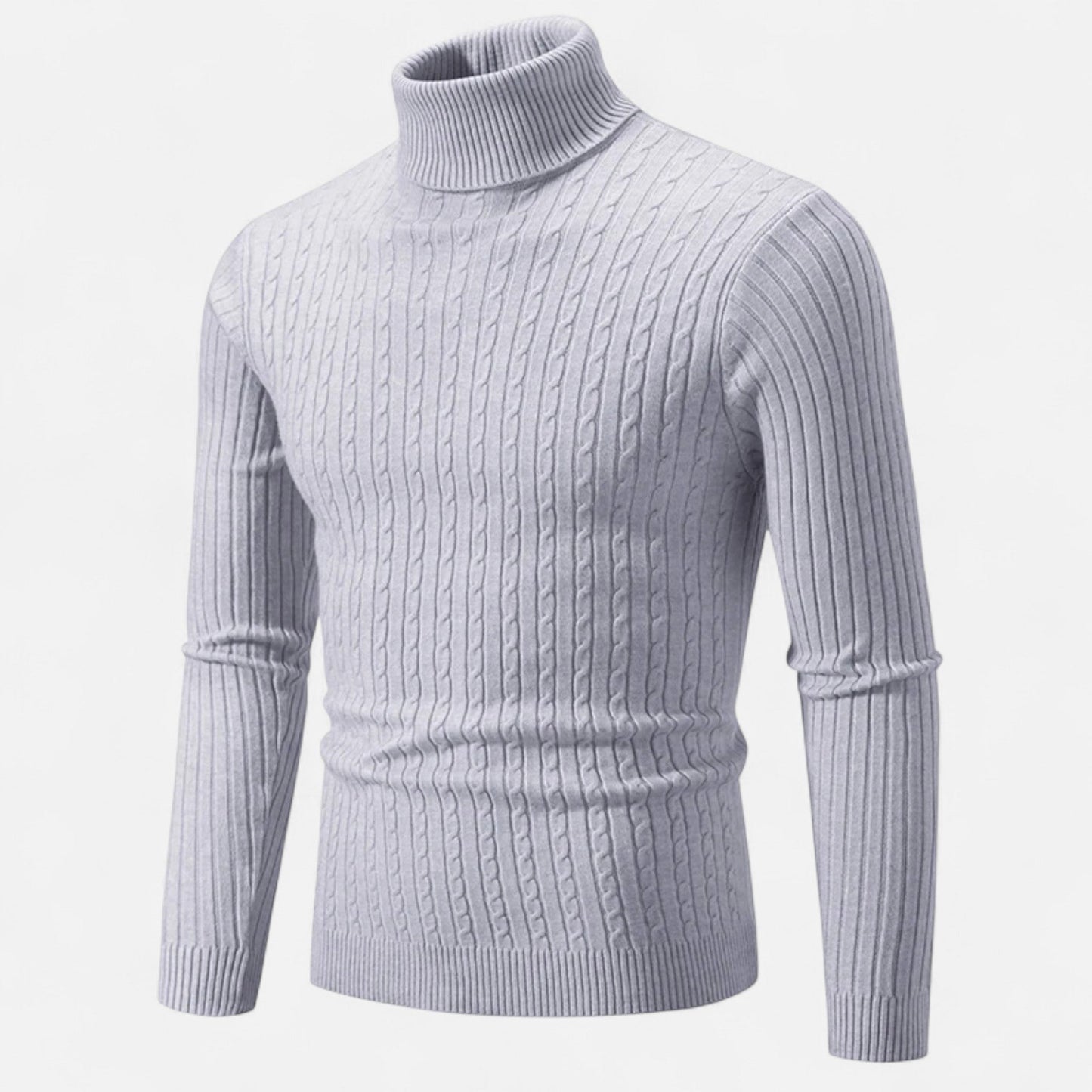 Ancient World | Men's Solid Knit Turtleneck Sweater