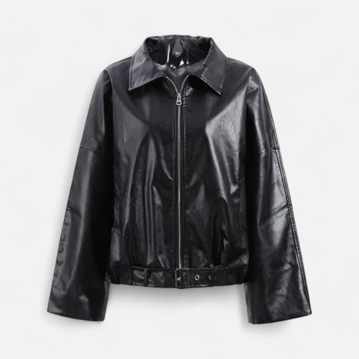 Ancient World | Belted Leather Jacket for Women