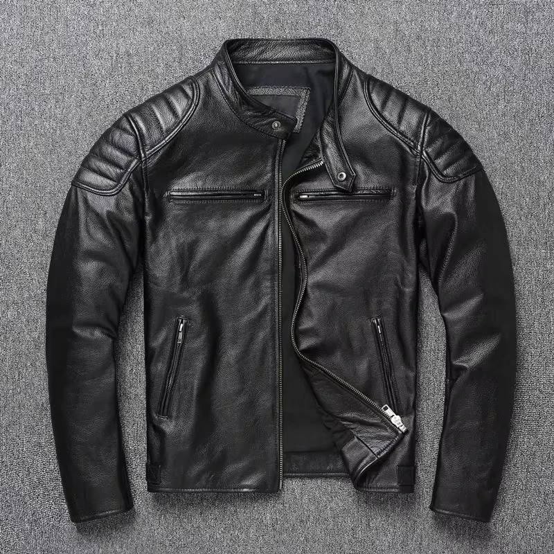 TrendAura Men's Premium Quilted Leather Motorcycle Jacket For Everyday Style And Ride