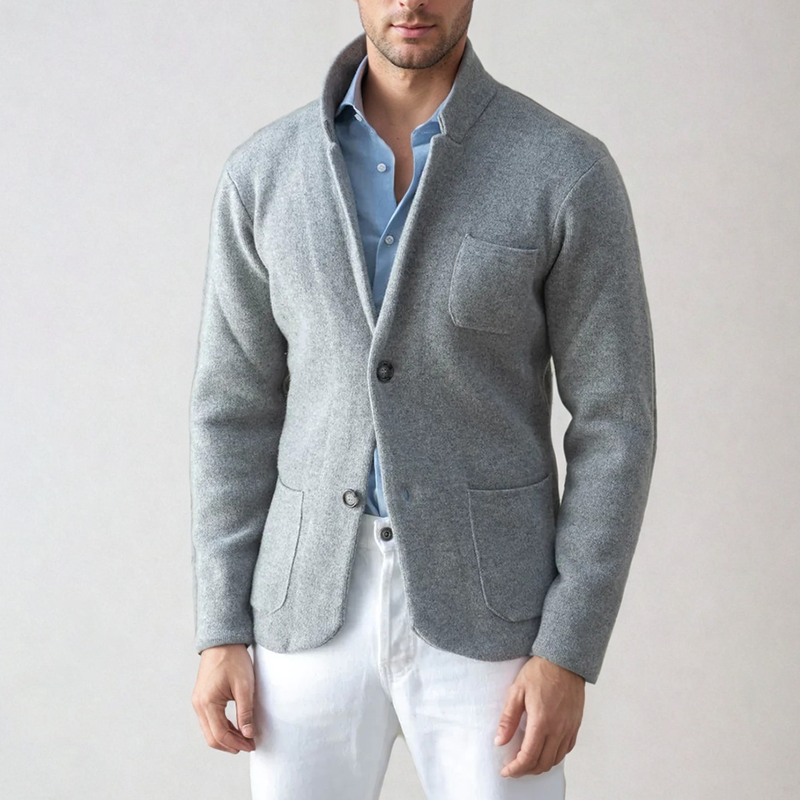 Jason Men's Modern Casual Knit Cardigan by TrendAura Blazer Inspired Layering Essential for Office and Weekend Wear