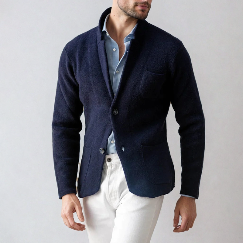 Jason Men's Modern Casual Knit Cardigan by TrendAura Blazer Inspired Layering Essential for Office and Weekend Wear