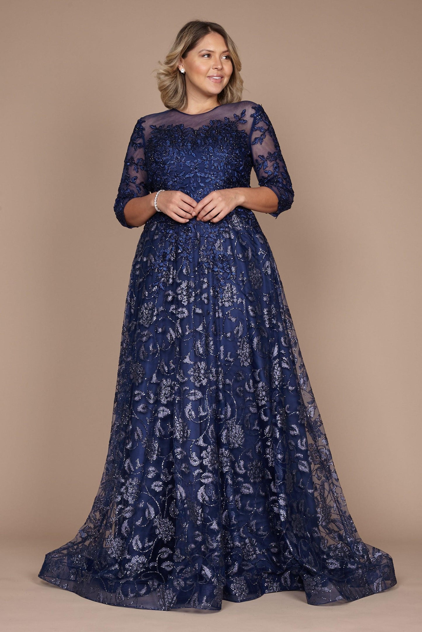 Long Formal Lace Evening Dress