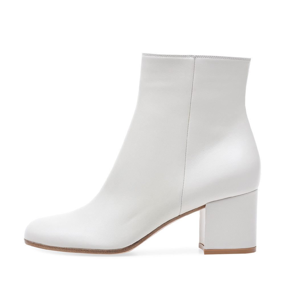 Eloura-Moda | Women's Block Heel Shoes with Round Toe and Mid Heel