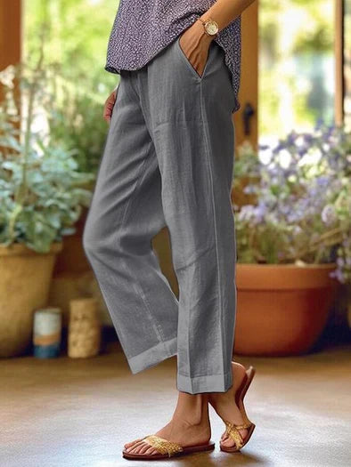 Loose Cotton Linen Trousers For Men With Elegant Comfort And Refined Fit For Everyday Wardrobe