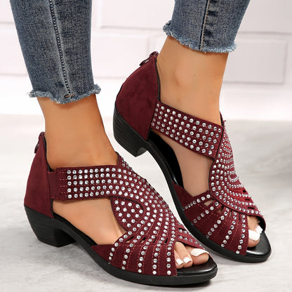 Women's Adjustable Sandals with Buckle Closure and Cushioned Footbed