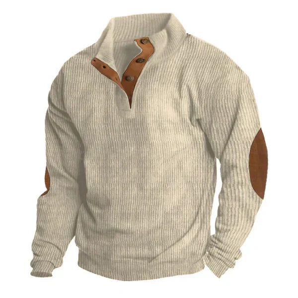 Men's Patchwork Stand Collar Hoodie Jacket For Men Casual Loose Fit Long Sleeve Sweatshirt TrendAura