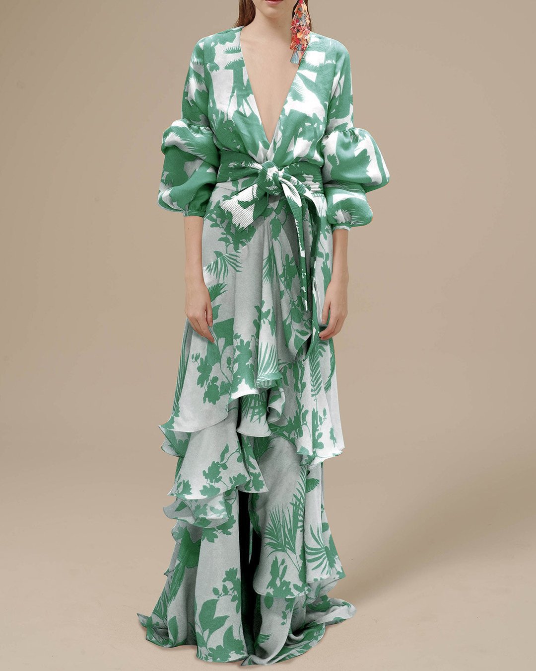 Jasmine Ceremony Dress For Elegant Women With Airy Flowing Silhouette And Vibrant Prints