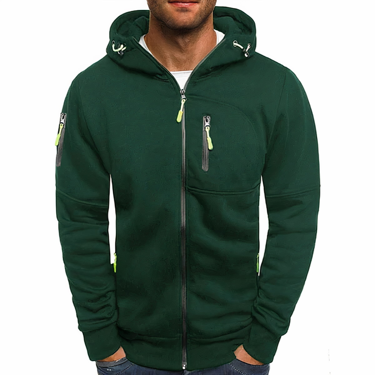 Pavel Mens Zip Hoodie Lightweight Comfort With Pockets For Active Men Modern Urban Style