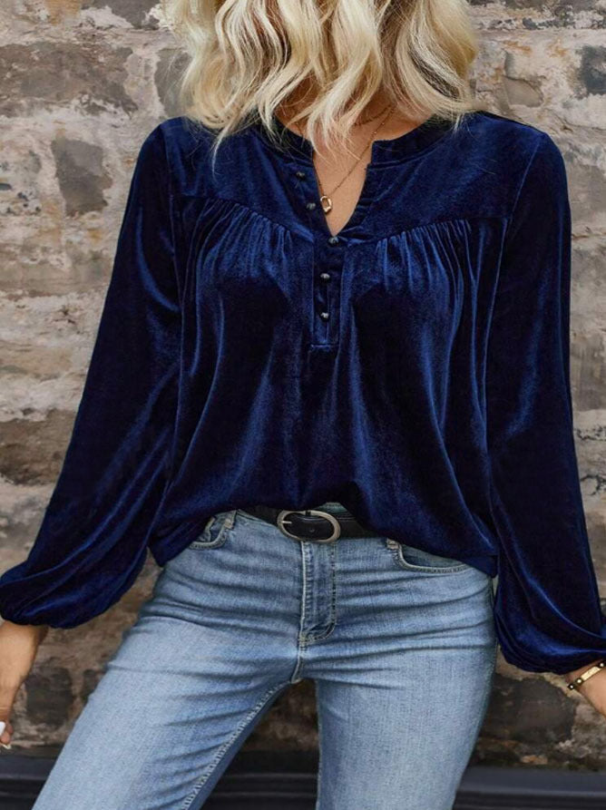 Women's velvet blouse