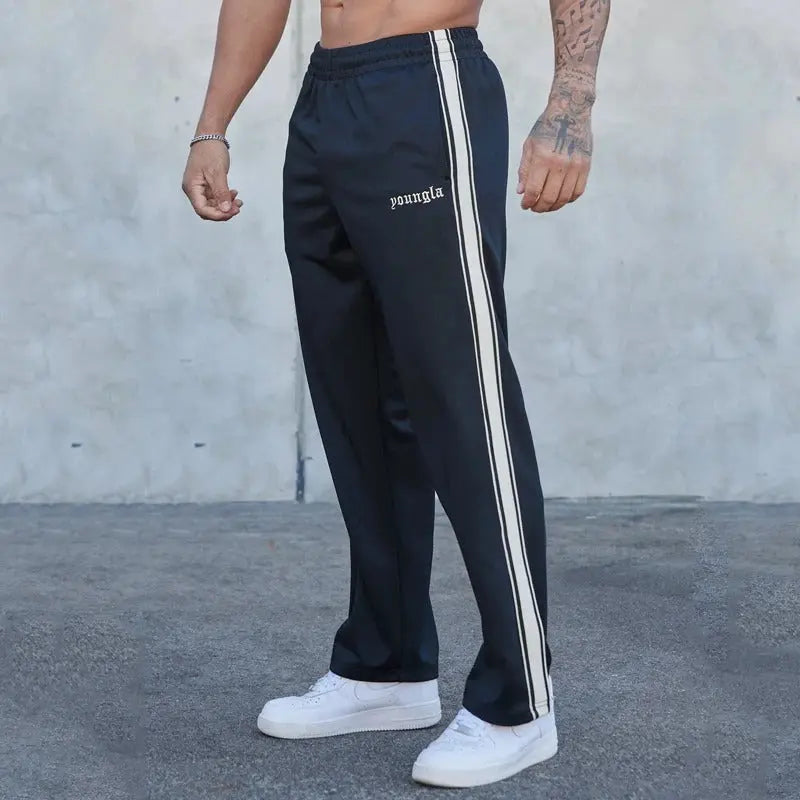 Apollo Urban Sweatpants With Elastic Waistband And Bold Stripe For Comfortable Everyday Wear