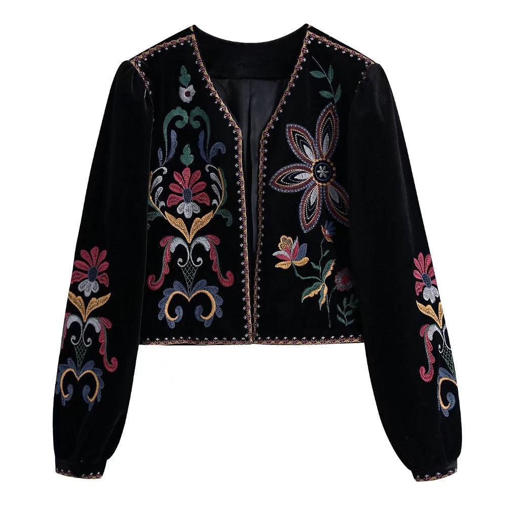 Capucine | Short Jacket with Floral Patterns — Feminine Elegance & Originality