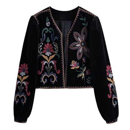 Capucine | Short Jacket with Floral Patterns — Feminine Elegance & Originality
