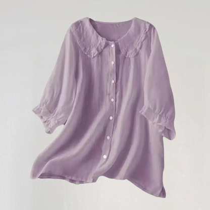 Yunaïa | Elegant Shirt – Ruffled Collar and Romantic Spirit